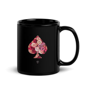 Rose QOS - Black Glossy Mug