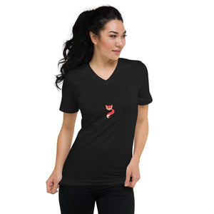 Vixen Face Unisex Short Sleeve V-Neck T-Shirt