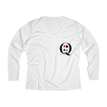 Load image into Gallery viewer, QOS Women&#39;s Long Sleeve Performance V-neck Tee
