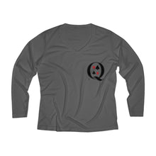 Load image into Gallery viewer, QOS Women&#39;s Long Sleeve Performance V-neck Tee

