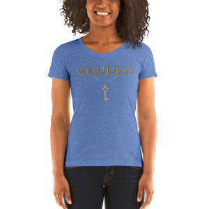 Goddess with Key Ladies' short sleeve t-shirt