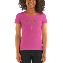 Load image into Gallery viewer, Goddess with Key Ladies&#39; short sleeve t-shirt
