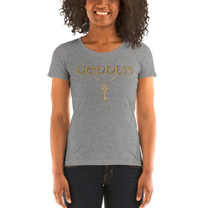 Goddess with Key Ladies' short sleeve t-shirt